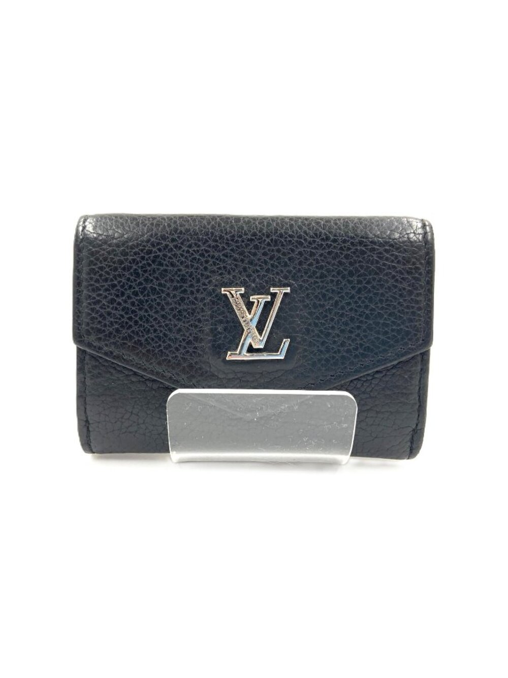 Louis Vuitton Portefeuille Lock Mini Trifold Short Wallet M Black
